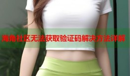 海角社区无法获取验证码解决方法详解