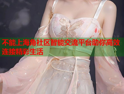 不能上海角社区智能交流平台助你高效连接精彩生活