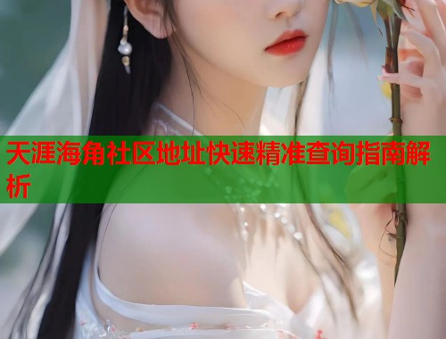 天涯海角社区地址快速精准查询指南解析