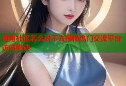海角社区怎么进不去揭秘热门交流平台访问秘诀