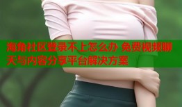 海角社区登录不上怎么办 免费视频聊天与内容分享平台解决方案